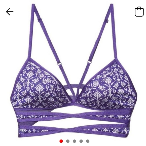 Free People Purple Strappy Bralette Sz M - Picture 1 of 2